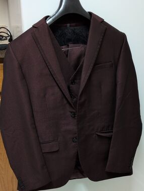 Men's Classic Dark Maroon Suit